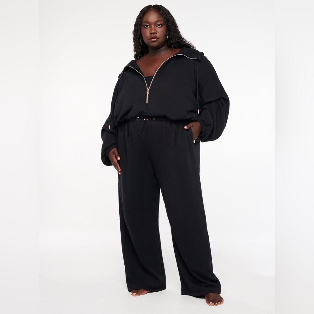 Savage X Fenty Black Zip-Front Jumpsuit